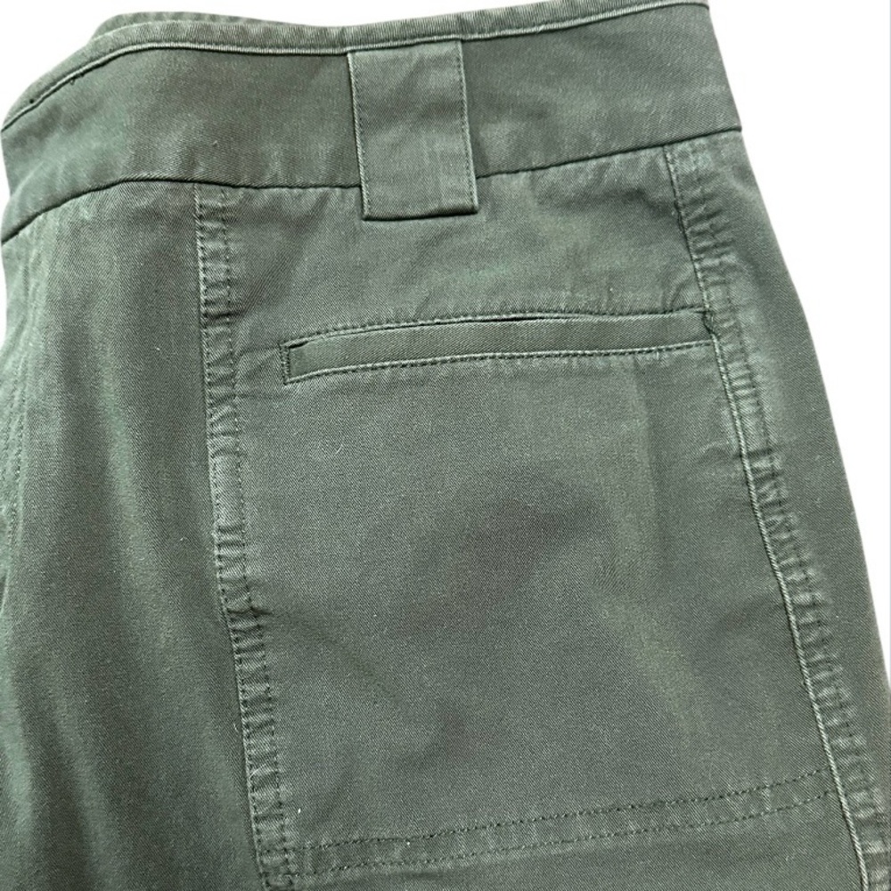 Coldwater Creek Natural Fit Capri Front Seam Stretch Waist Army Green. Sz 12 - Picture 4 of 8